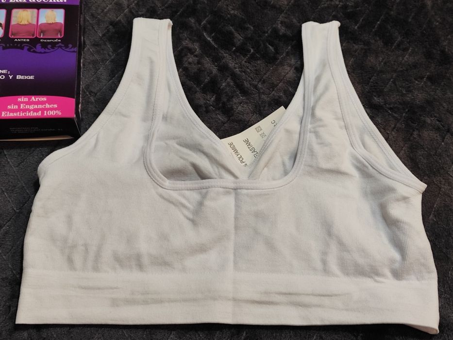 Miękki biustonosz biały