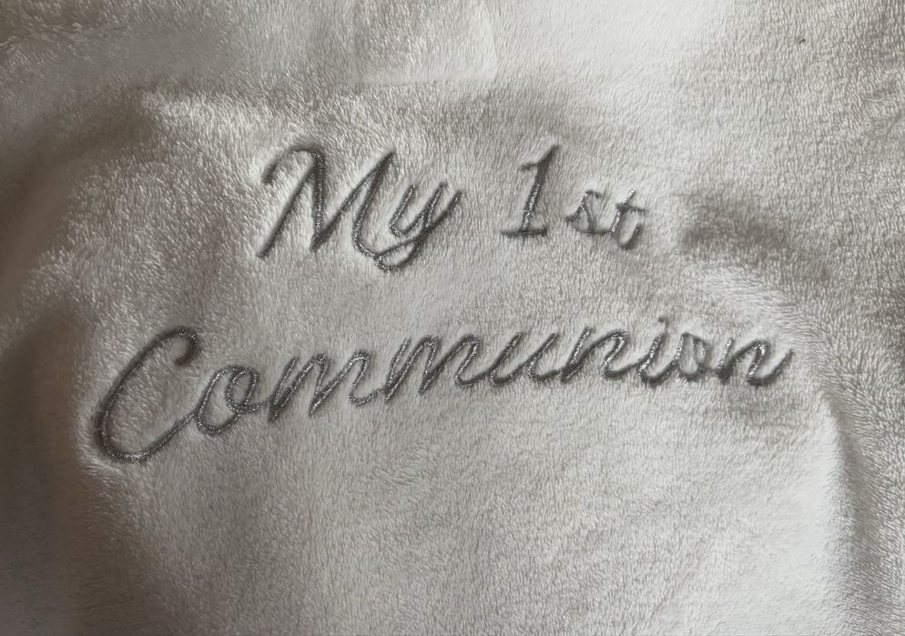 Biały szlafrok 158 dla dziewczynki pierwsza komunia