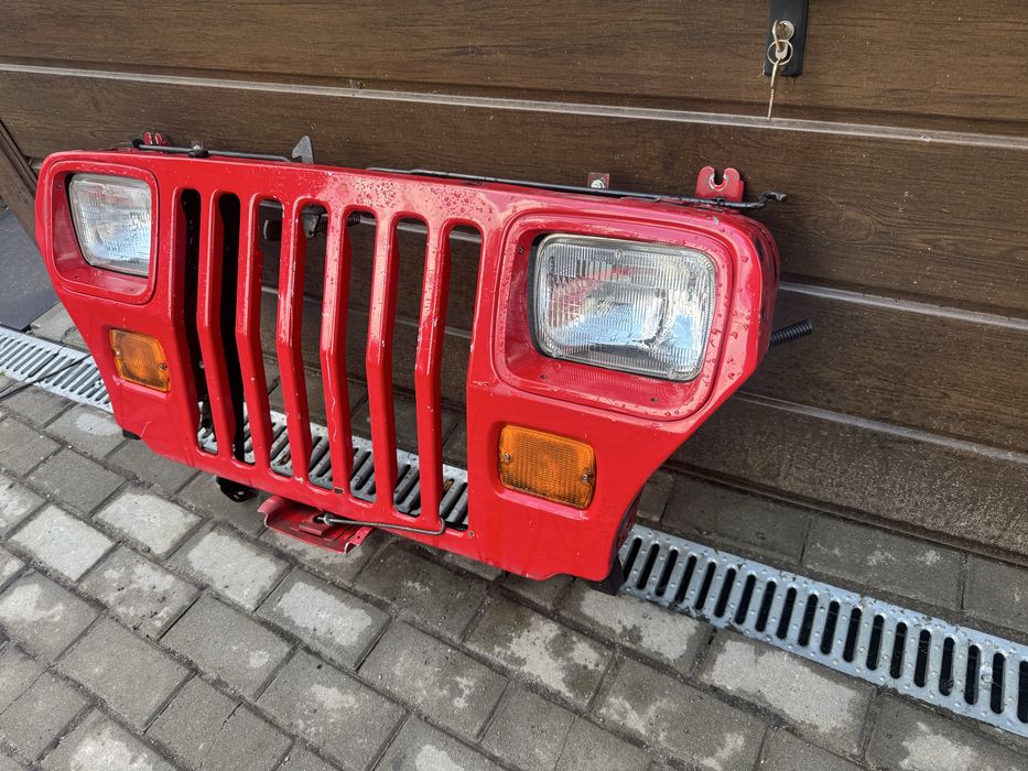 Komplenty grill lampy zestaw jeep wrangler yj oryginał