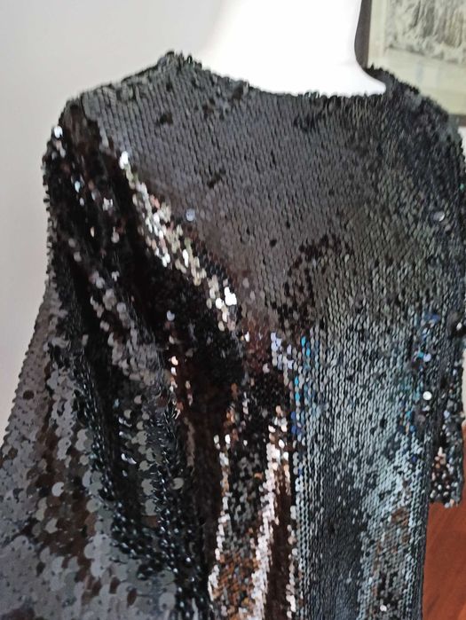 Sukienka czarna cekinowa Nowa