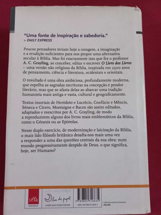 O Livro dos Livros - Uma bíblia humanista - De: A. C. Grayling