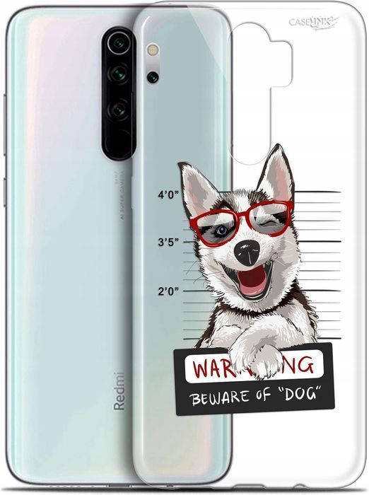 etui ochronne do 6,5" xiaomi redmi note 8 pro beware the husky dog