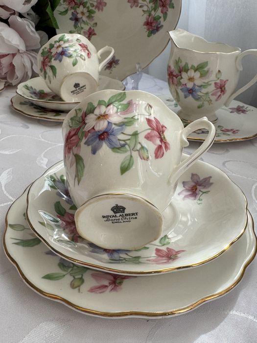 Royal albert,віллерой, роял альберт, чайні тріо, сервіз, кістяна порц