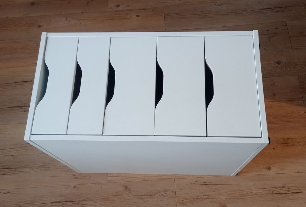 2 x Komoda biała IKEA Alex komoda 5 szuflad 36x70 cm 2 komody