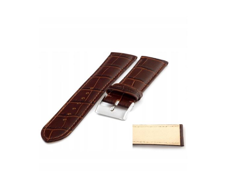 Pasek do zegarka skórzany uniwersalny 20 mm + teleskopy