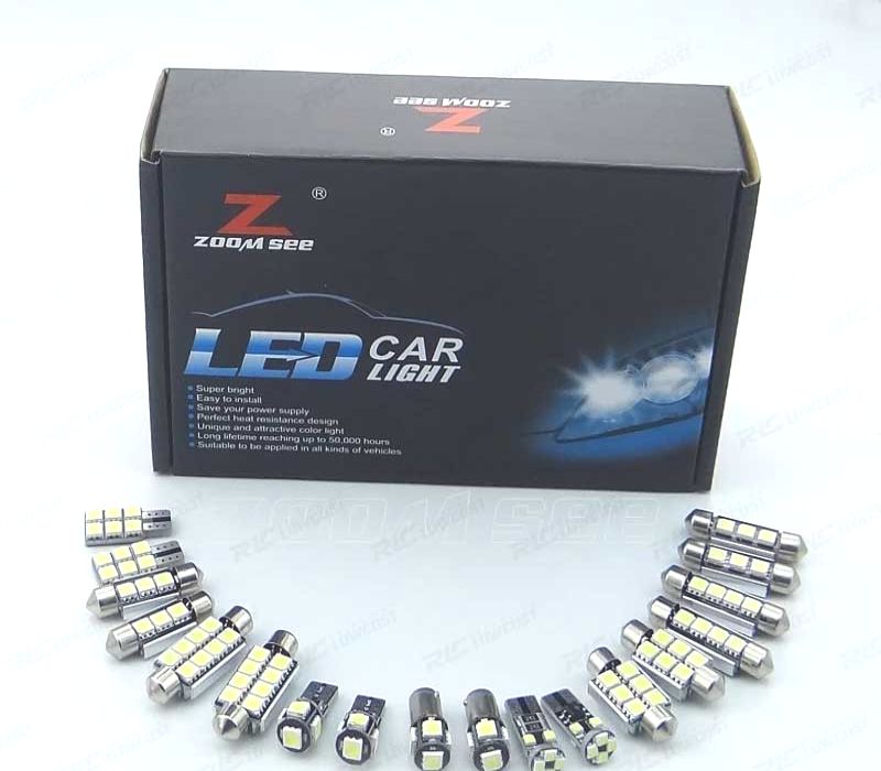 KIT COMPLETO DE 18 LÂMPADAS LED INTERIOR MERCEDES CLASE SLK R171 SLK200 SLK280 SLK300 SLK350 SLK55 AMG 04-10