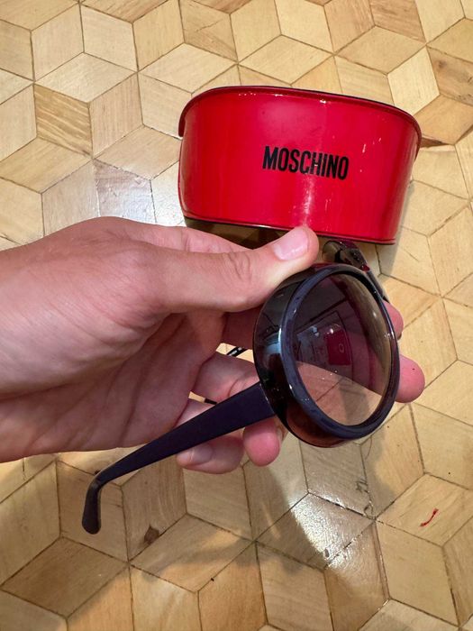 okulary Vintage Moschino Women Purple Spellout Logo