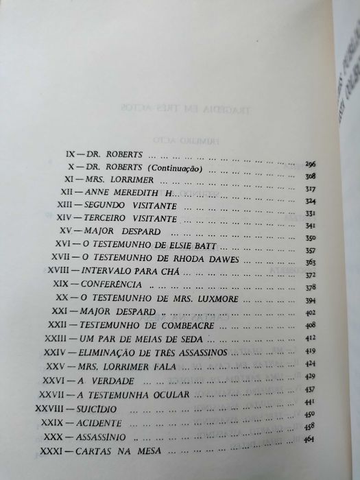 Obras Completas de Agatha Christie, Tragédia em 3 Actos;Cartas na Mesa