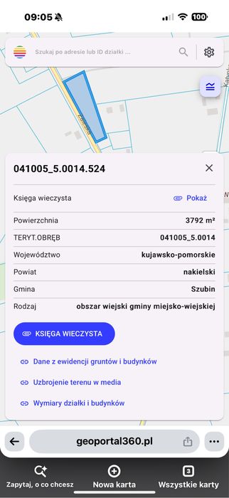 Działka budowlana 3782 m² z WZ na dwa domy i mediami – Królikowo, gm. Szubin przy S5 ! - Widok 2