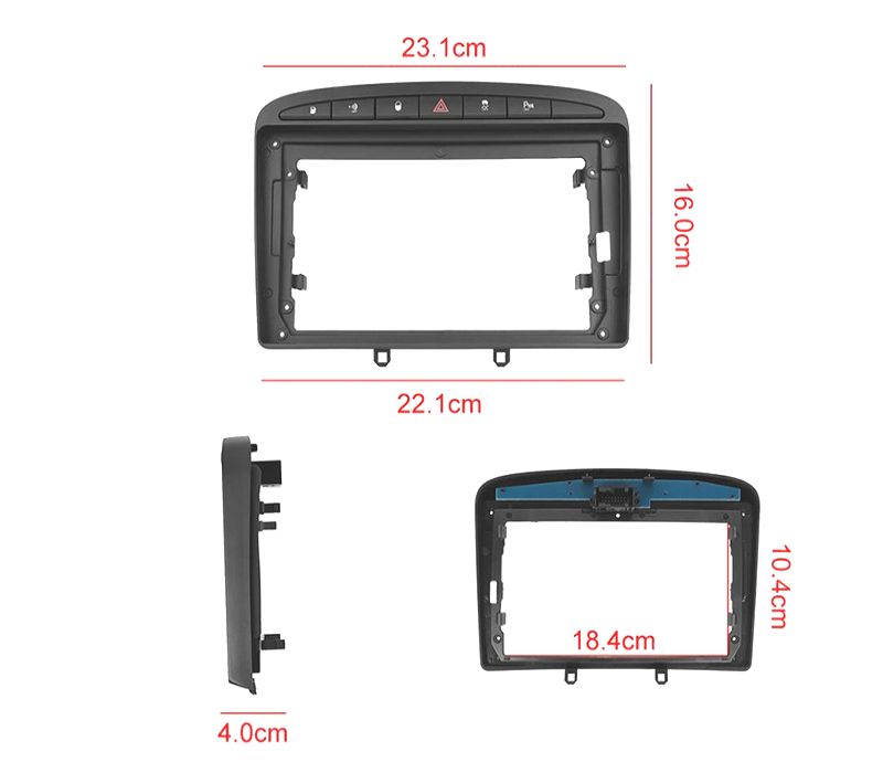 RÁDIO GPS 9'' ANDROID 13 PEUGEOT 308 / 408 07-15 4GB+64GB