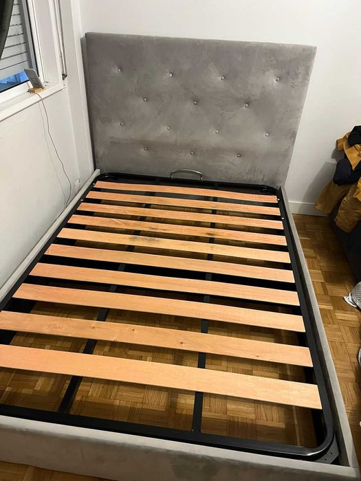 Cama de casal 140x200 com estrado elevatório