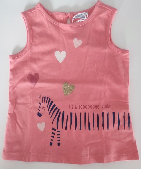 T-shirt OVS nowy 86 bawełna brokat