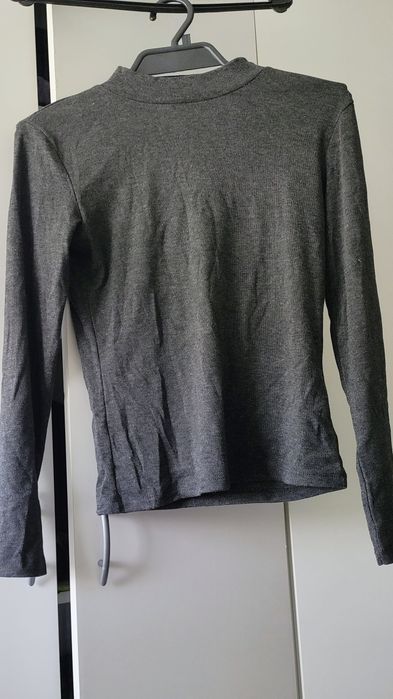 Bluzka z pół golfem Cropp szara s