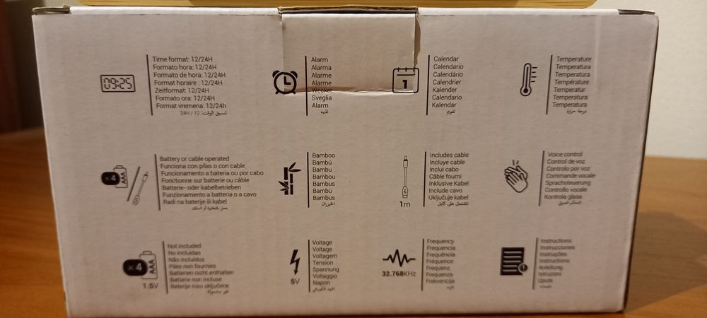 Despertador digital de bambu64751002337538124