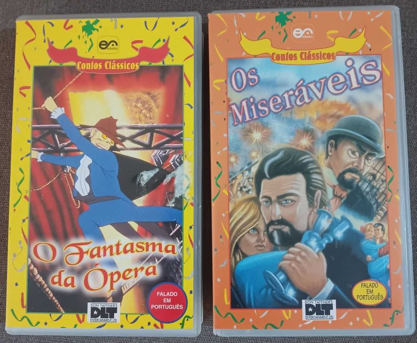 VHS - 2 filmes de animação Contos Clássicos