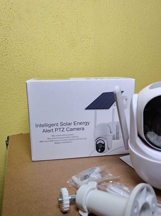 Câmara Vigilância Solar PTZ 3MP 2K WiFi Exterior Bateria (NOVA)