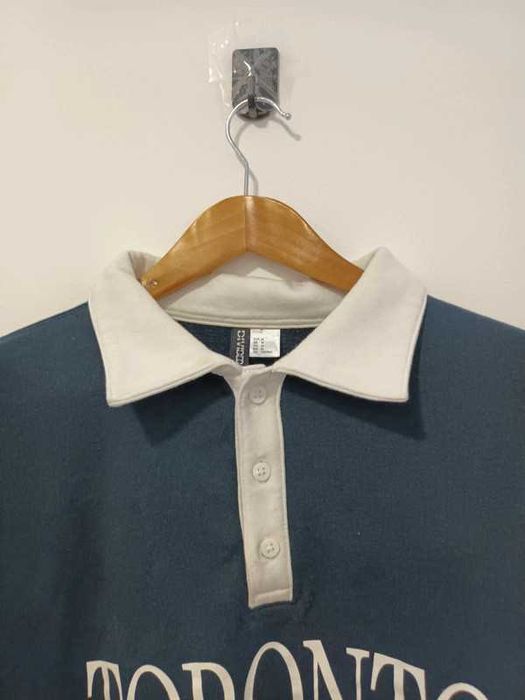 Granatowa bluza polo męska Divided rozmiar M