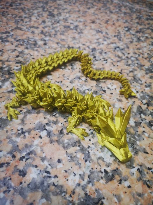 Dragão articulado 3D - Escultura exclusiva com tema de cristal!