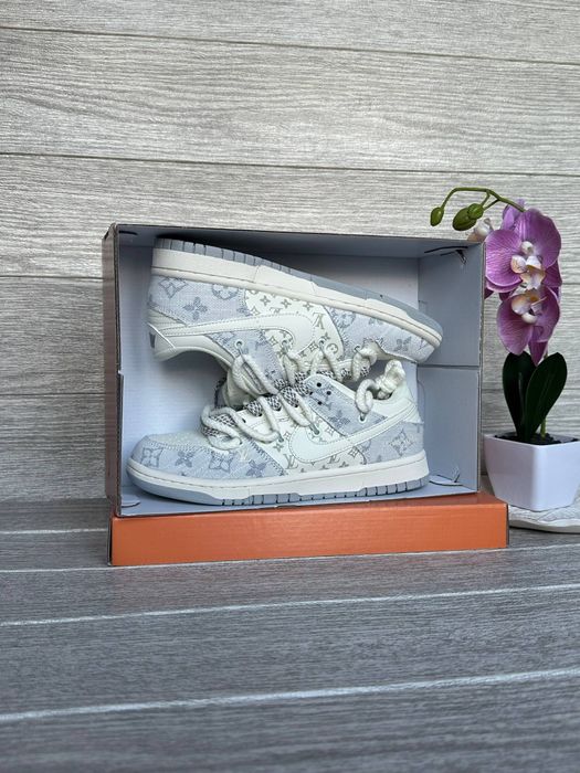 36-45 Nike SB Dunk x Louis Vuitton White Grey