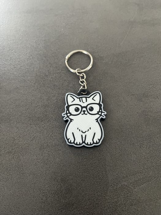 Chaveiro de gato nerd