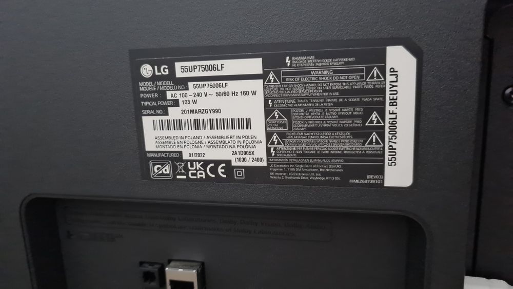 TV 4K LG Smart 55 polegadas