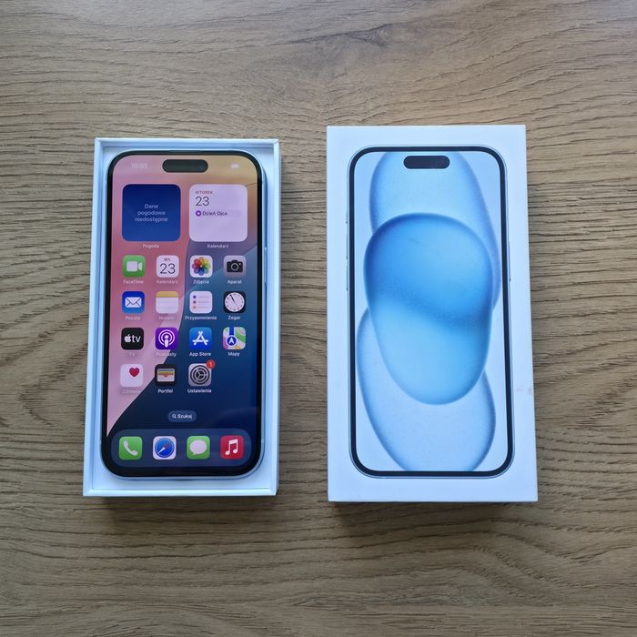 iPhone 15 Blue – Stan perfekcyjny | Oled | Face ID