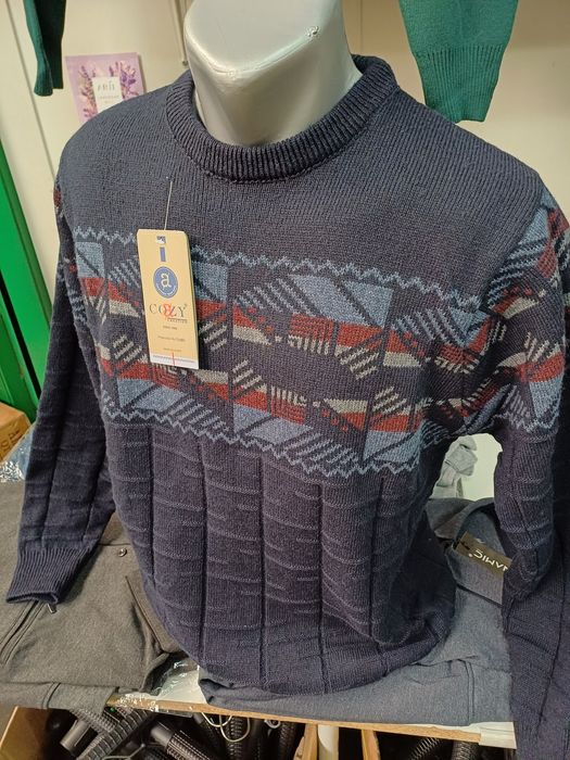 Sweter męski granatowy. M L XL.