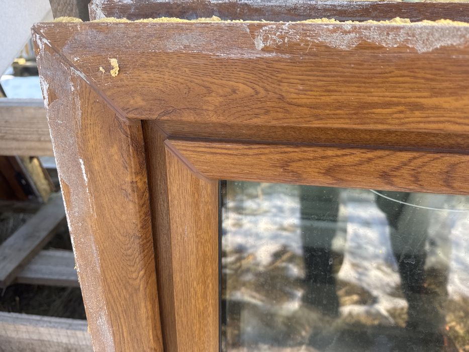 2x okno garazowe 146x83 zloty dab obustronnie (wysylka, winkhaus uchyl