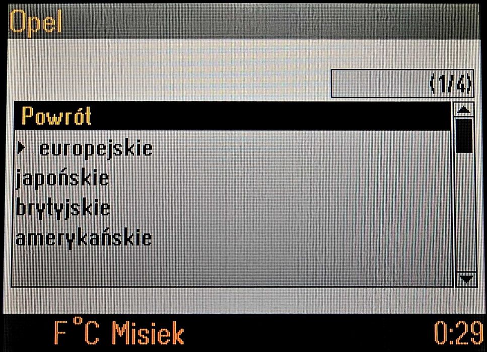 Opel Omega CID - język polski