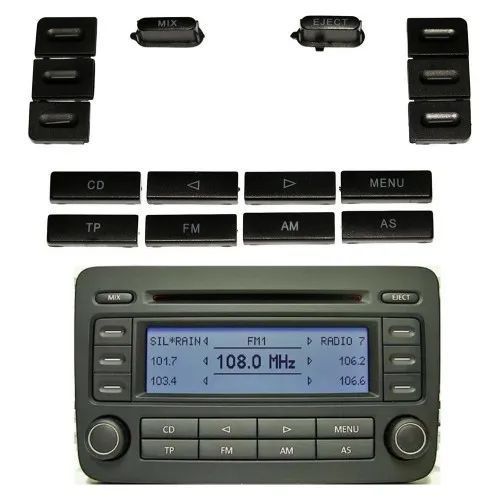 Kit botões para reparar o rádio Vw Passat B6 B7 Golf V VI Touran Caddy