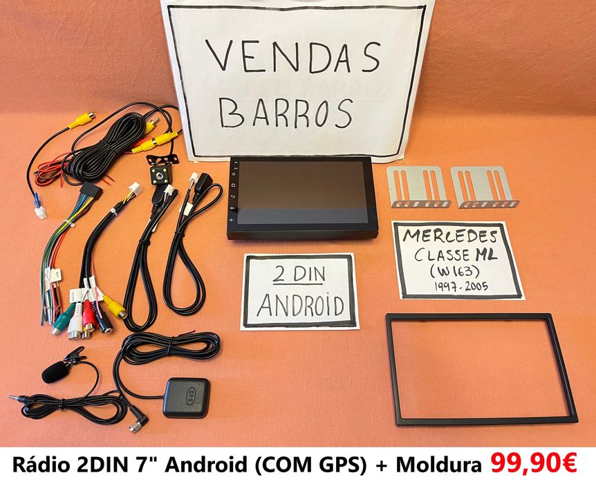 Rádio 2DIN Mercedes Classe ML / GL • Android • [4+64GB] W163 W164