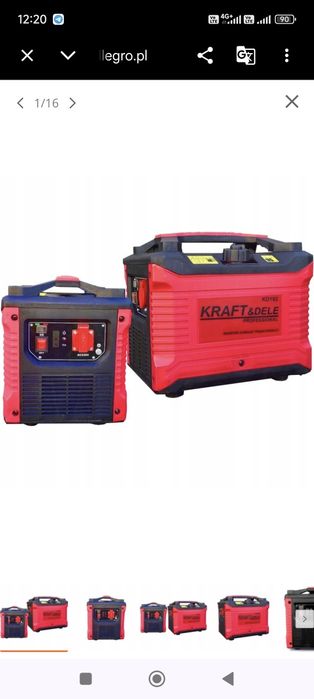 Інверторний генератор KD192 потужністю 1020 Вт