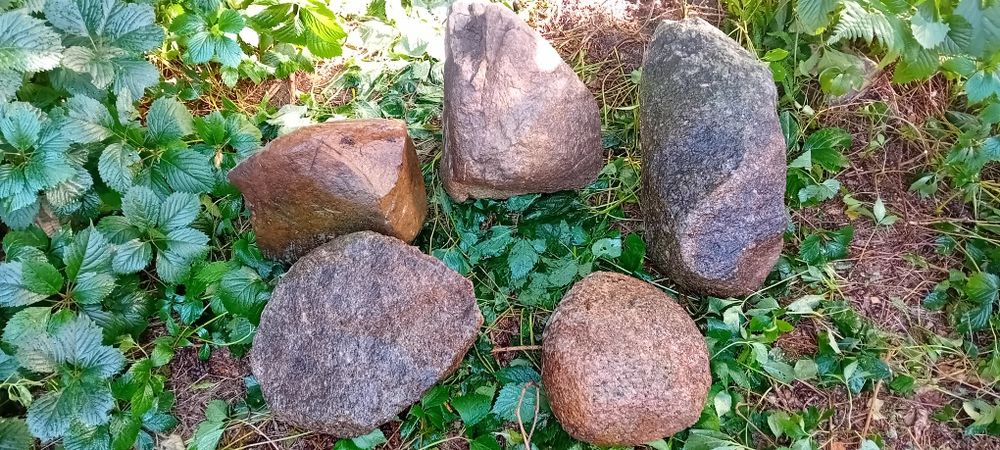 Naturalne głazy narzutowe 5 szt , polodowcowe