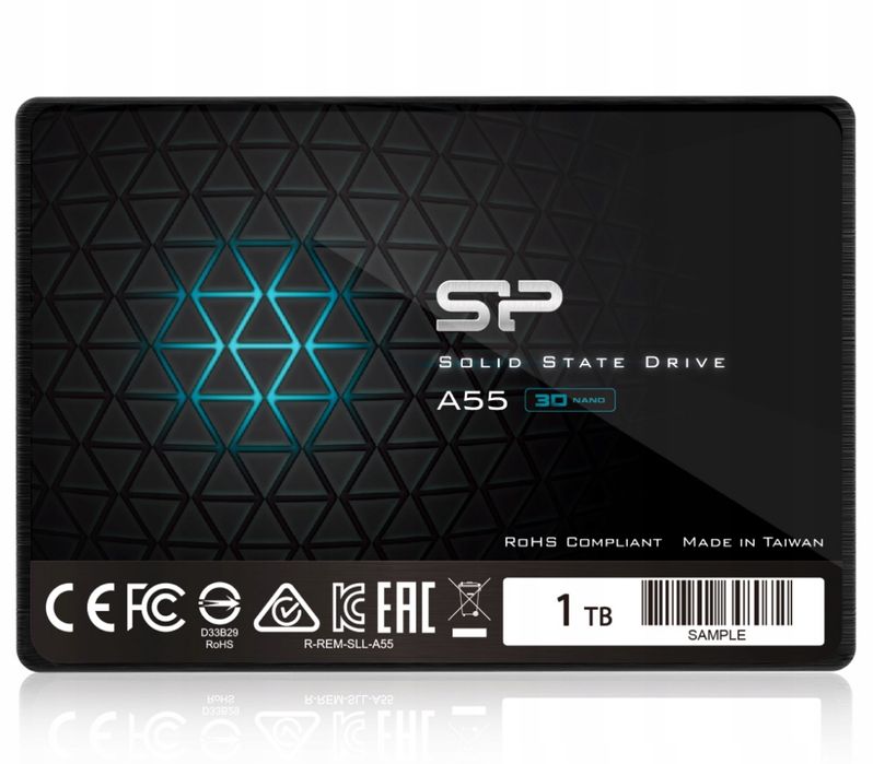 Dysk SSD Sp Silicon Power 1TB A55 SLC SATA III 2.5” Wewnętrzy Dysk SSD