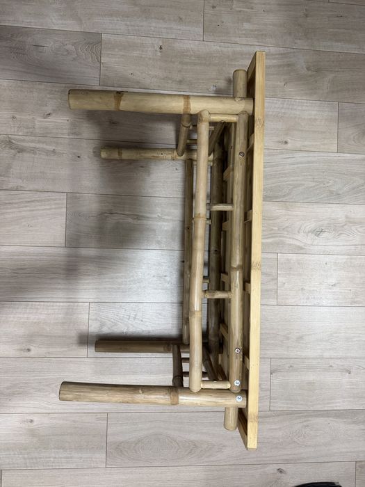 Mesa madeira e bambu