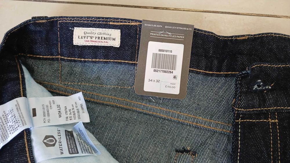 Джинсы Levis 501 Premium Denim, НОВИЙ СТАН, Премуим Джинс Левис