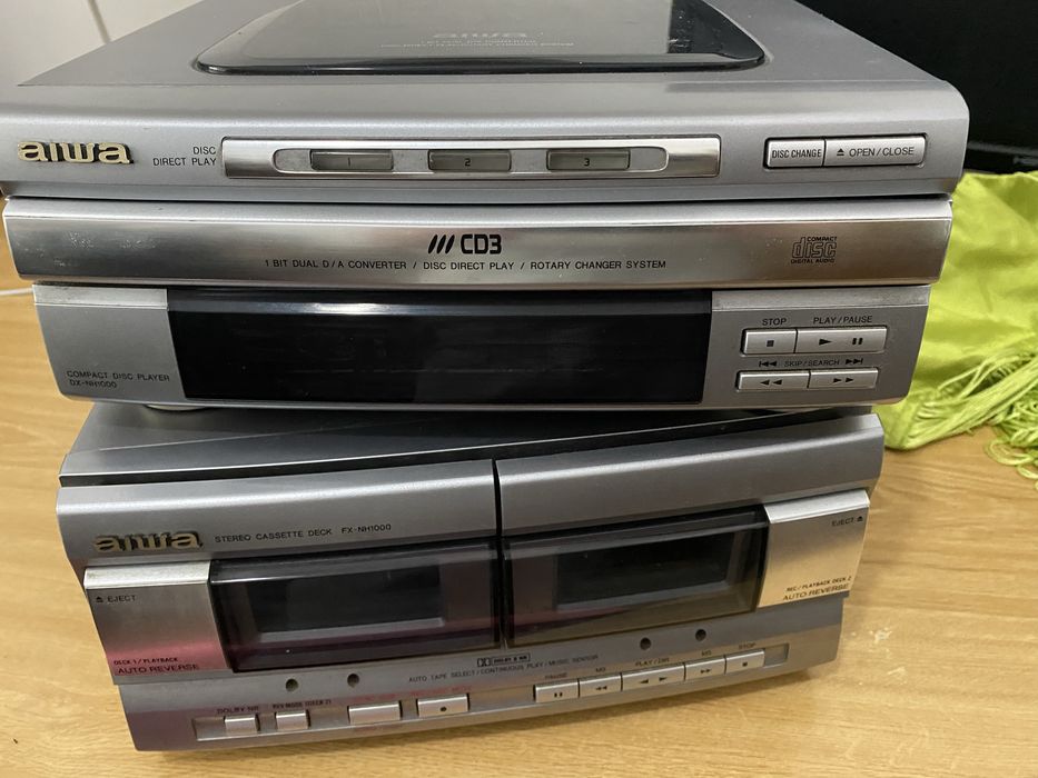 Aparelhagem 3cds mais duplo deck cassetes Aiwa