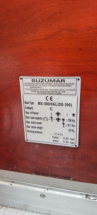 Zestaw ponton Suzumar + silnik Suzuki 15 HP + wózek