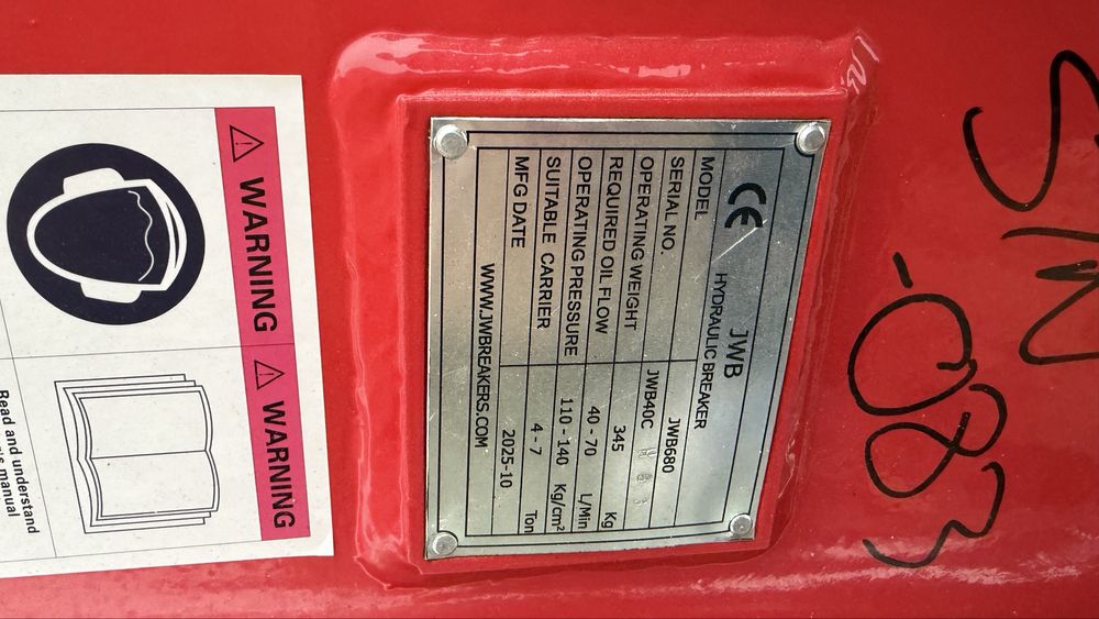 Martelo hidráulico JWB680