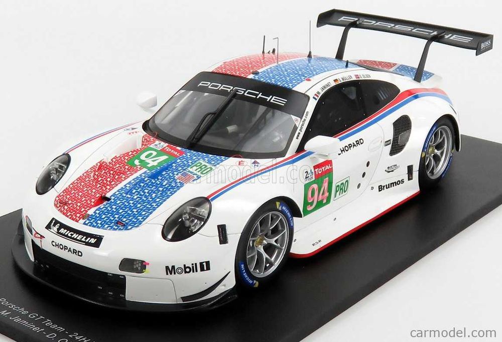Porsche GT3 RSR Le Mans + 1/18 + Spark + Vários + Resina