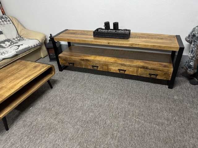 Nowa komoda szafka pod TV mango styl LOFT seria Britt F-Vat