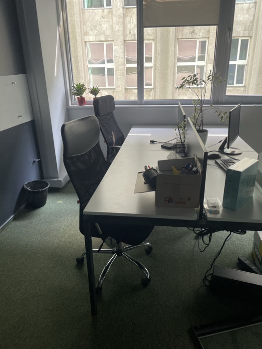 Стіл лофт менеджерський на 4 робочих місця,  стіл з перегородками