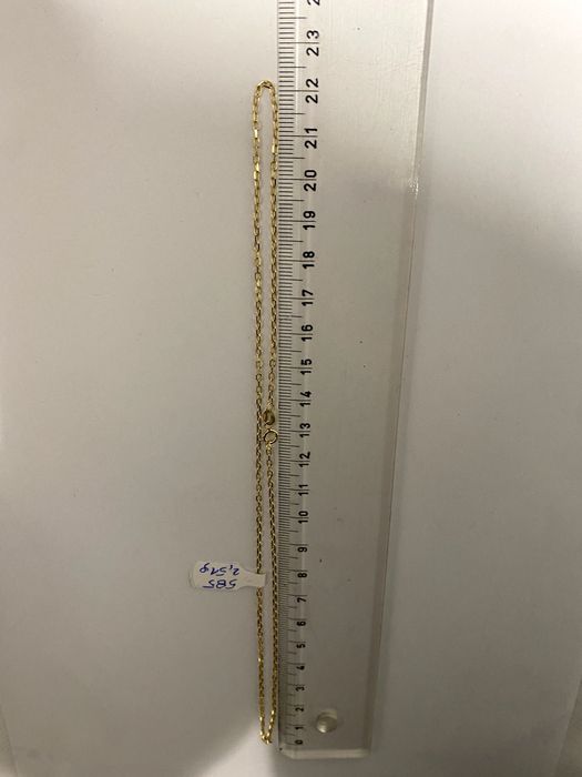 ZŁOTY, nowy łańcuszek, 45 cm, 2,51 g, próba: 585, 14K