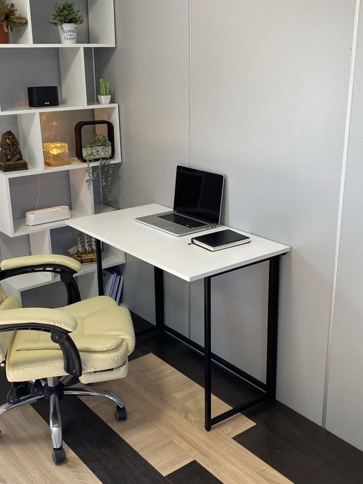 Компютерний стіл, 100 см Білий , розкладний, робочий стіл, трансформер