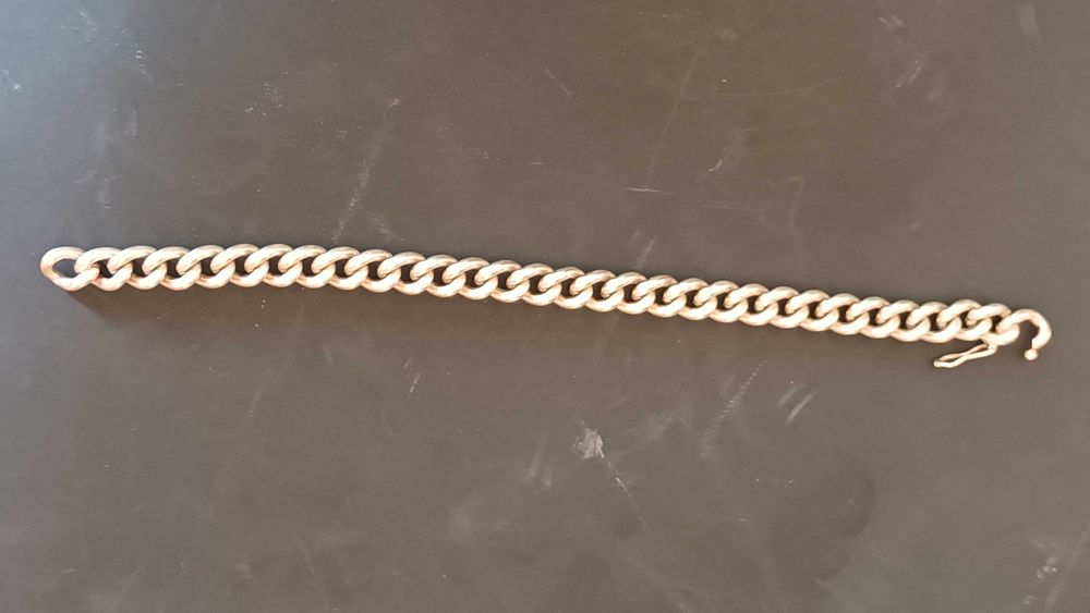 Bransoleta Srebrna  Pancerka Gruba  pr.925 wyrób Jubilerski z PRLu 80r