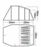 Верх 6-ти місної палатки Vango Equinox 600 TBS (тент для авто).