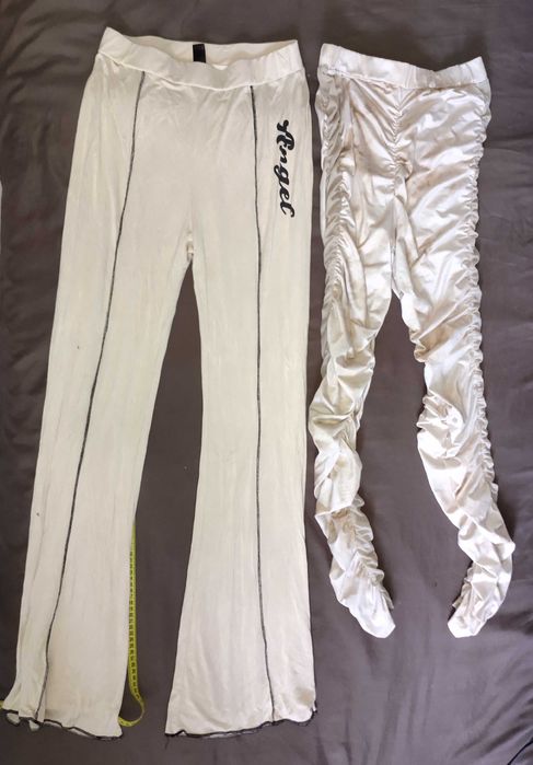 Брюки, штаны трикотажные, бежевые, одним лотом