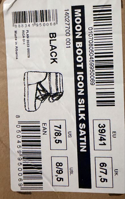 Śniegowce Moon Boot Icon Low Nylon Czarne Glance