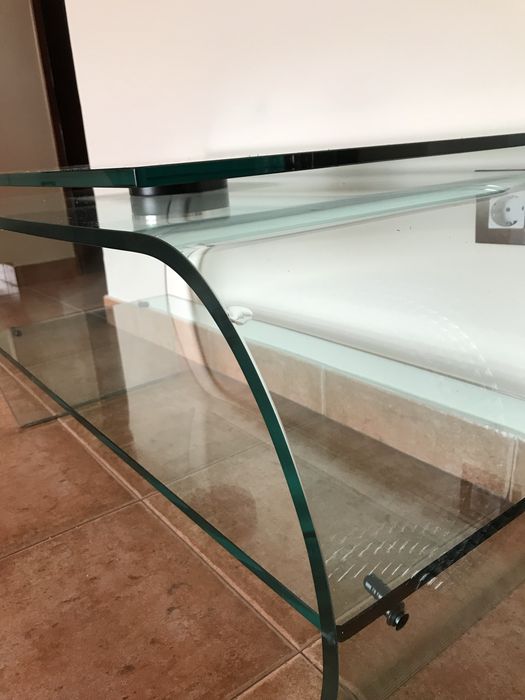 Mesa apoio tv vidro design SICA
