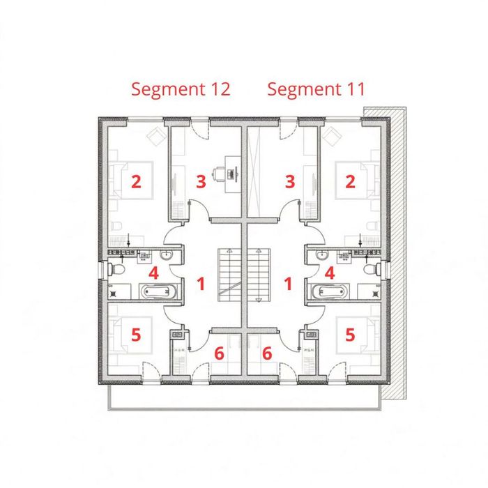Segmenty i Bliźniaki z ogrodami przy lesie 102-108m² | Blisko PKP